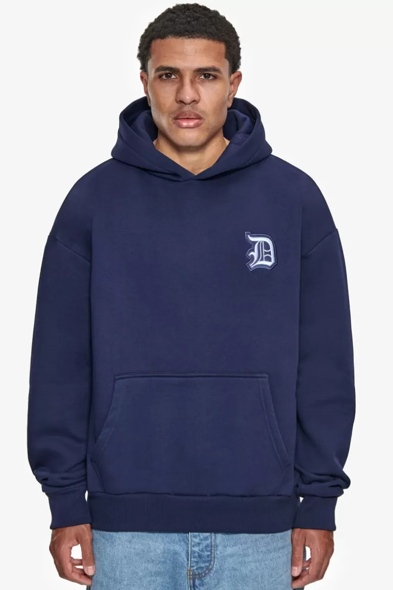 Store Dropsize Heavy Oversize Backlogo Hoodie Black Iris / Baby Blue