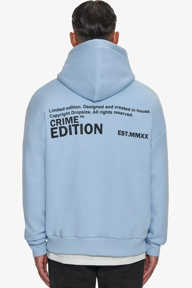 Shop Dropsize Heavy Oversize Crime Edition Hoodie Baby Blue