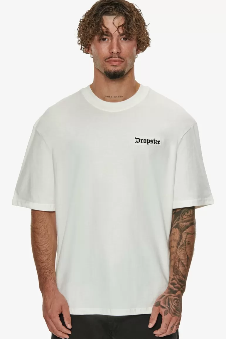 Best Dropsize Heavy Oversize Legends Never Die T-Shirt Cream White